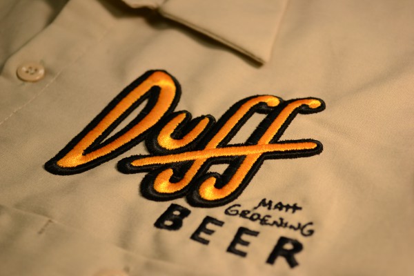 Duff Beer shirt close up